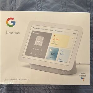 Google Nest Hub with White and Gray Design